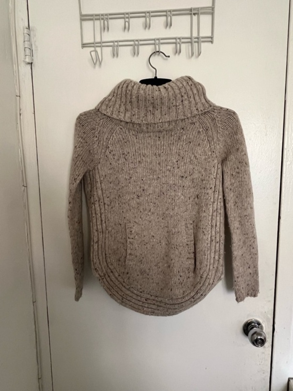 Cynthia Rowley Speckled Cream Turtleneck Sweater